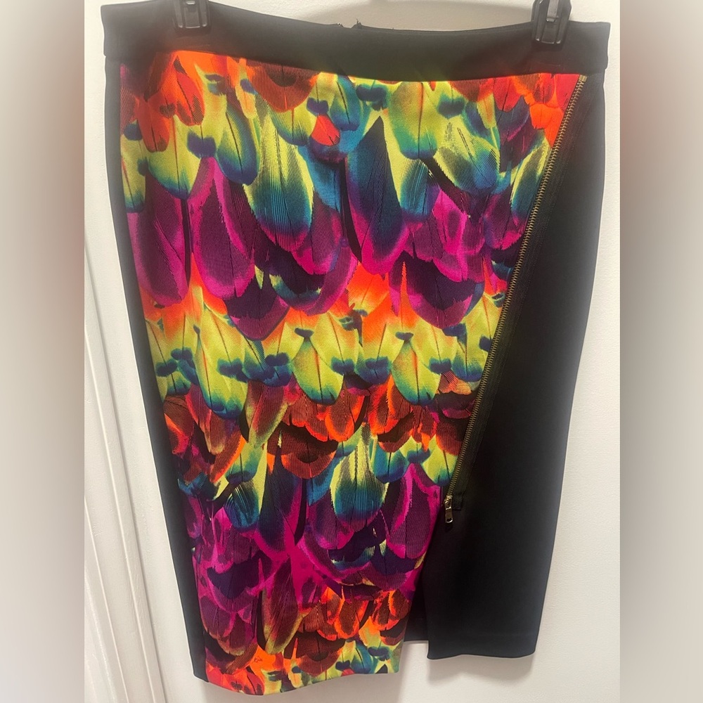 Worthington Asymmetrical Vibrant Multicolor Dress Skirt